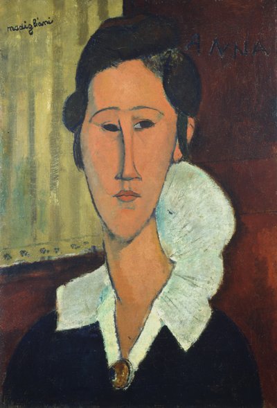 Dame avec un collier, ou Anna Zborowska, 1917 - Amedeo Modigliani